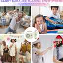 Mini Karaoke Machine for Kids,Portable Bluetooth Speaker with 2 Wireless Microphone,Toys for Girls Boys Gifts,Retro Speaker Set Stereo Sound Enhanced Bass for Home Party Birthday (Green)