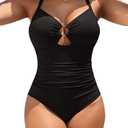 Blooming Jelly Womens One Piece Swimsuit Slimming Tummy Control Bathing Suit Shapewear Full Coverage Swim Suits M