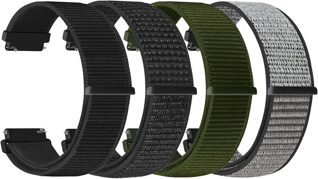 20mm Watch Bands for Garmin Forerunner 55/570 42mm/165/645/245 Music/Garmin Vivoactive 6/Vivoactive 5/3/Garmin Venu/Venu Sq 2 for Men Women, 20mm Watch Straps for Amazfit Active 2/Active