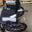 Medline Comfortable Folding Wheelchair with Swing-Back, Desk-Length Arms and Elevating Footrests, 20”W x 16”D Seat