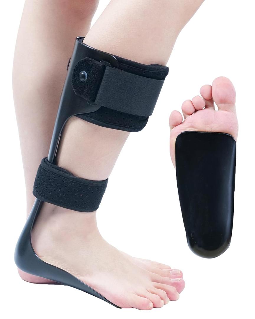 AFO Drop Foot Brace, Half-Sole Foot Drop Brace with Stroke, MS, Hemiplegia, Lightweight Ankle Foot Orthosis for Natural Gait, Fits in Shoes for Men & Women (Right, Medium)