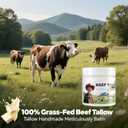 3 x Tallow Honey Balm - Grass-Fed Tallow Facial Moisturizer with Wild Honey, Organic Skincare for Dry and Sensitive Skin - 120ml