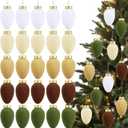 15 Pcs Christmas Velvet Balls Bulk C9 Flocked Christmas Tree Ball Ornaments Plastic Shatterproof Xmas Decorative Hanging Home Ornaments for Xmas Tree Party Holiday Decor (3.15'',Morandi)