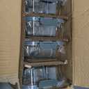 KOMUEE Glass Meal Prep Containers 3 Compartments, 5 Pack 36 oz, Glass Food Storage Containers with Lids, Airtight Lunch Bento Box, Portion Control, Freezer and Microwave Safe (Gray)