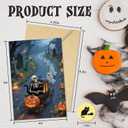 24 Pack Black Cat Halloween Greeting Cards Set, Boxed Spooky Season Gift for Friends Family, 8 Cat-Themed Halloween Cards Bulk With Envelopes and Stickers, 4x6in