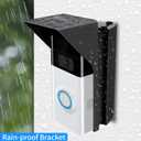 S7 Adjustable Doorbell Angle Mount with Rain Cover, Compatible with Video Doorbell/ Battery Doorbell, Replacement Angle Adjustment Adapter Mounting Bracket Wedge Kit (Anti Glare)