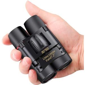 BWEISSTH Small Compact Binoculars for Adults Kids, 30x60 Mini Binocular for Traveling Sightseeing Birds Watching, Night Vision Binoculars for Concert Theater Opera,Lightweight Pocket Folding