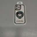 for iPhone 16 Pro Max Colorful Glass Beads,Bling Magnetic Holder Transparent Phone Case,Suitable for Magsafe,Light Luxury and Simplicity,Green