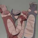 Hylaea Merino Wool Ski Socks, Cold Weather Socks for Snowboarding, Snow, Winter, Thermal Knee-high Warm Socks, Hunting (Medium, Pink Rose (2 Pairs))