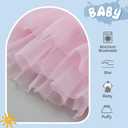 Baby Girls Soft Fluffy Tutu Skirt with Diaper Cover, Tulle Dress Skirt 3 Layers Soft for Newborn,Toddler (Pink, S)