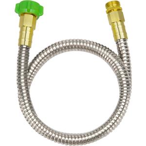 YANWOO 304 Stainless Steel 6ft Short Garden Hose with Female to Male Metal Connector, Flexible & Lightweight Water Hose (6ft)