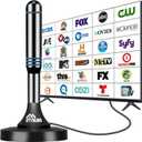 2026 Digital TV Antenna for Smart TV Indoor, 360 Long Range Reception for Local Channels, HDTV Antenna for TV Without Cable Supports 4K 1080P for Smart & Old TVs, Magnetic Base (Black Blue)