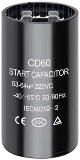 53~64 uf/MFD 220-250 VAC Round Start Capacitor ±20% 50/60 Hz CD60 Round Motor Well Pump Start Capacitor (53-64 uf/MFD)
