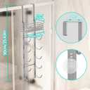 HapiRm Towel Racks for Bathroom Storage - 6 Tier Over The Door & Wall Mount Rolled Towel Storage Organizer Holder with Metal Shelf Basket for Small Bathroom, Camper, Rv - Sliver, Patented