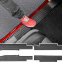 Interior Door Sill Protector Compatible with 2019-2026 Chevy Silverado GMC Sierra 1500 Crew Cab Car Threshold Protector Door Entry Guard Replacement for 2019-2026 Chevy Silverado Accessories