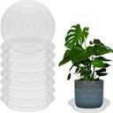 8 Pack 20 Inch Round Plant Saucers for Less 14Inch Pot Indoors Outdoors Plant Trays for Pots Planter Saucer Plastic Drip Tray Flower Water Tray for Pot(Clear, 20"(8pcs))