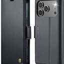 for Apple iPhone 17 Pro Max Case Wallet with RFID Blocking Card Holder for Women and Men, PU Leather Folio Flip Kickstand Protective Shockproof Wallet Phone Case for iPhone 17 Pro Max (Black)