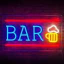 Bar Neon Sign, Beer LED Neon Light for Wall Decor, USB Powered Neon Bar Signs, Acrylic Bar Neon Lights for Man Cave Bedroom Home Store Club Bistro Party Christmas