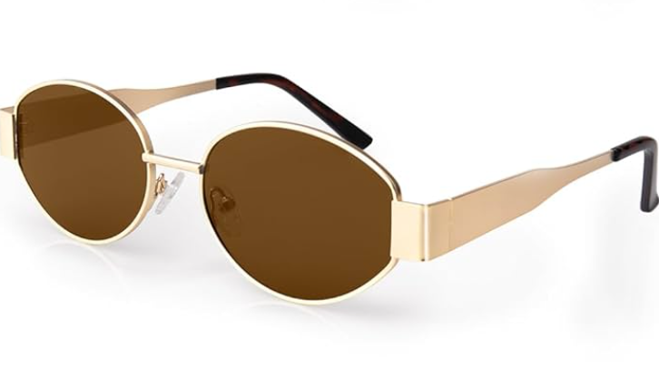 livho 2025 Trendy Oval Sunglasses - Stylish Polarized Shades for Everyday - Retro Metal Frames