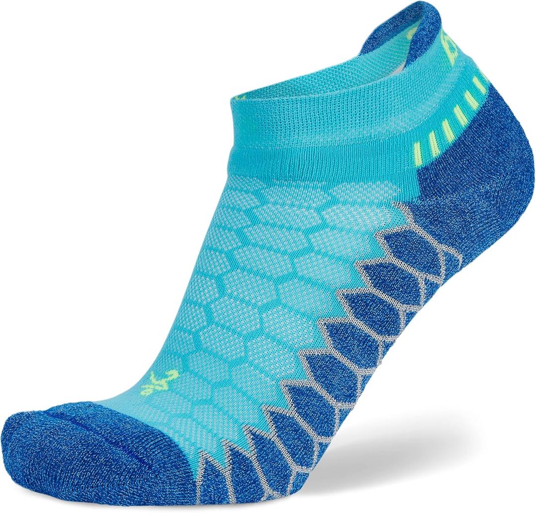 Balega Silver Compression Fit Performance No Show Athletic Running Socks for Men and Women (1 Pair) (L)