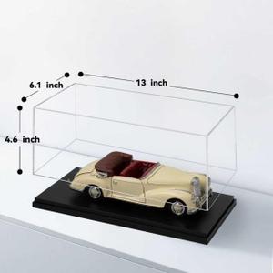 1:18 No Assembly Diecast Display Case with Plastic Base - Acrylic Model Car Display Boxes - Dustproof Showcase for Collectibles Memorabilia 