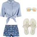 katliu Women's Flat Sandals Flip Flop Sandals Comfortable Dressy Thong Sandals (White, M)