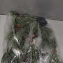 6.4 FT Artificial Cedar Garlands, Real Touch Winter Pine Garland with Red Berries, Green Greenery Garland for Table, Mantle, Wall, Indoor, Outdoor Christmas Decorations