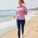 Women's Peplum Tops Babydoll Tops Short Sleeve Shirts Cinched Waist Tops Casual Blouses Dressy Summer (Pink, S)