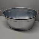 Large 6-Gallon Galvanized Tin Beverage Tub, 20x14x10 inches (Pack of 2)