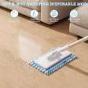 Snap Grip Mini Mop,2026 Upgraded Zero Touch Snap Grip Mini Mop,Cloth Changing MiniMop,Automatic Hands Free Push Pull Handle,Includes 1 MiniMop & 5 Reusable Cloths