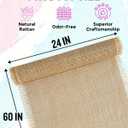 Glasaort 24" x 60" Natural Rattan Cane Webbing Roll, Cane Webbing, Rattan Fabric Roll, Chair Cane Webbing & Open Square Mesh Caning Material for DIY, Furniture Repair, Cabinets, Crafts