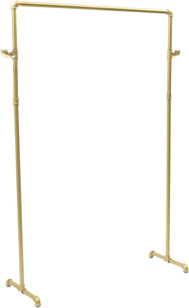 Clothing Rack Retail Display Industrial Pipe Clothing Racks Hanging Garment Gold