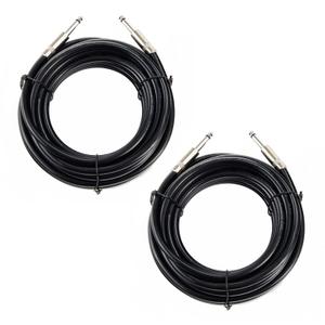 2PCS Professional 15 Feet 12 Gauge 1/4 Inch to 1/4 Inch Male Speaker Cables - 15ft 12AWG 6.35mm Stereo Audio Wires DJ Cables - 2 Pack