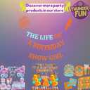 3 x The Life of A Birthday Party Decor - Showgirl Upgraded Multifuncional Banner Happy Birthday Party Decorations, In My Era Decoration Themed Party Decor Stuffed Merch Girls Favors