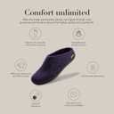 Glerups 100% quality wool mix Slipper with rubber sole - Unisex Slip-on (Purple)