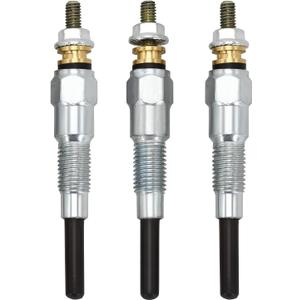 Glow Plug 16851-65510 16851-65512 3PCS Compatible with Kubota Engine D662 D722 D902 D782 D905 D1005 D1105 V1505 V1305 Z482, Tractor B21 B1700 B2100 B2400 B2410, Mower BX1800D BX1830D BX1850D BX1860D