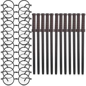 Outus 24 Pieces Wand Pencils and Glasses Wizard Party Favors, Wizard Party Supplies Birthday Supplies for Teen Boys Kids Girls Wizard School Decor Theme Halloween Supplies