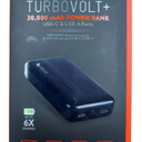 Helix TurboVolt+ Black 20000 mAh Power Bank with USB-A and USB-C Ports ETHPB20N