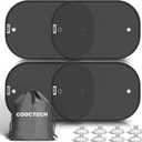 Car Shades for Side Windows 19"x12"(4 Pack),Sun Shade for Car Window with 8 Suction Cups,Window Shades Can Blocks 99.98% UVR,Window Shade for Baby,Glare Shield Protection