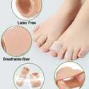 2 x 16PCS Silicone Toe Sleeves Gel Corn Protectors Toe Tube Cushions with 4 Size, Soft Corn Pads Covers for Women Men Pain Relief, Calluses, Blisters, Bunion, Hammer (8gel+8nylon)