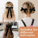 2 x 3PCS Velvet Hair Bow Black Hair Ribbon Clips for women Girls Fall Alligator Hair Clips Hair Accessories Toddlers Kids Teens