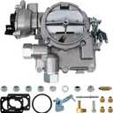 Marine Carburetor 2 Barrel Carb for Mercruiser 3.0L 2.5L 4 CYL Engines with Electric Choke Jets Long Linkage and Gaskets nut, Replace 3310-864940A01, Base Bolt Pattern is 3 3/4 X 2 inches