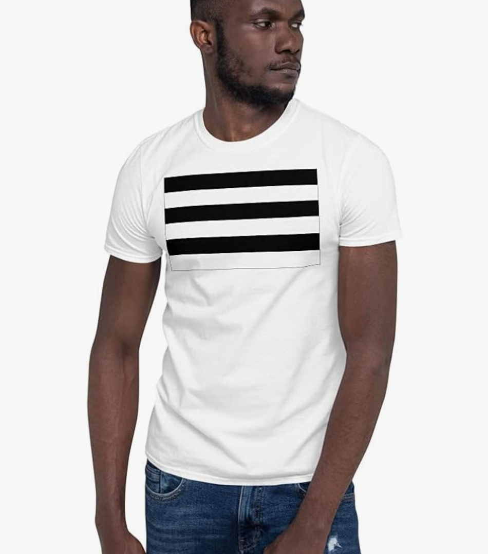 Black and White Stripes, T-Shirt, 3XL