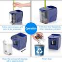 Electric Pencil Sharpener Heavy-Duty Helical Blade Sharpener USB/Battery Operated for No.2/ (6-8mm) Pencils with Auto Stop & Cleaning Brush in School/Classroom/Office (Blue no Adapter)