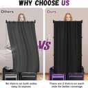 RunNico 59'' x 31.5'' Privacy Curtain for Dance Bag, Portable Dancer Changing Curtain with Storage Bag, Backstage Privacy Changing Room for Training Competition Outdoor Camp (Dance Bag Not Included)