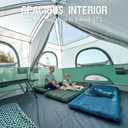 PORTAL 10 Person Family Camping Tent with Porch, Big Family Camping Tent with Tall Height, Good Ventilation, Water Resitant Large Tent for Outdoor Camping, Backyard