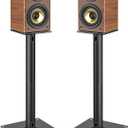 Rfiver Upgraded 45° Swivel Speaker Stands Pair for Surround Sound, Heavy Duty 28 Inch Bookshelf Speaker Stand Each Holds 22lbs Large Speaker, Floor Speaker Stand Built-in Cable Management, 1 Pair