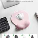Mouse Pad with Wrist Rest, Ergonomic Mouse Pads for Desk, Office Non-Slip Mousepad with Gel Wrist Support(Light Pink, 10.6''L x 9''W)