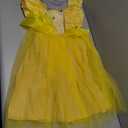 Berlune Princess Costumes for Girls Princess Dress up Accessories for Kids Cosplay Dress Halloween Party Birthday Outfit(4-5Y,Yellow)