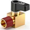 Brass Air Compressor Drain Valve Cock Ball Valve, 1/4" NPT Male Thread Ball Type Drain Valve Air Compressor Accessories